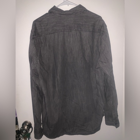 Mens Grey Express Button Down - Picture 4 of 5